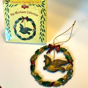 Russ Heirloom collection Dove Christmas ornament
